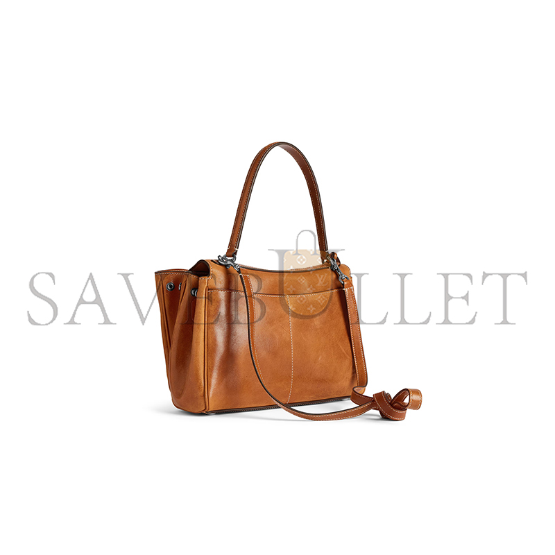 BALENCIAGA WOMEN'S RODEO HANDBAG SMALL IN TAN COWBOY 7897792ABP72753 (27*20*10cm) BALENCIAGA WOMEN'S RODEO HANDBAG SMALL IN TAN COWBOY 7897792ABP72753 (27*20*10cm)